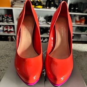 Jessica Simpson Bold Red and Pink Heels